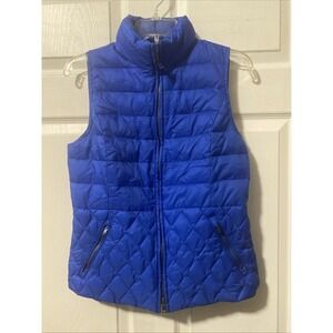 Talbots Petite Quilted Down Filled Puffer Vest Royal Blue - Sz PS
